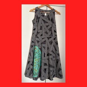 Save the Queen Black and White Cut-out Dress